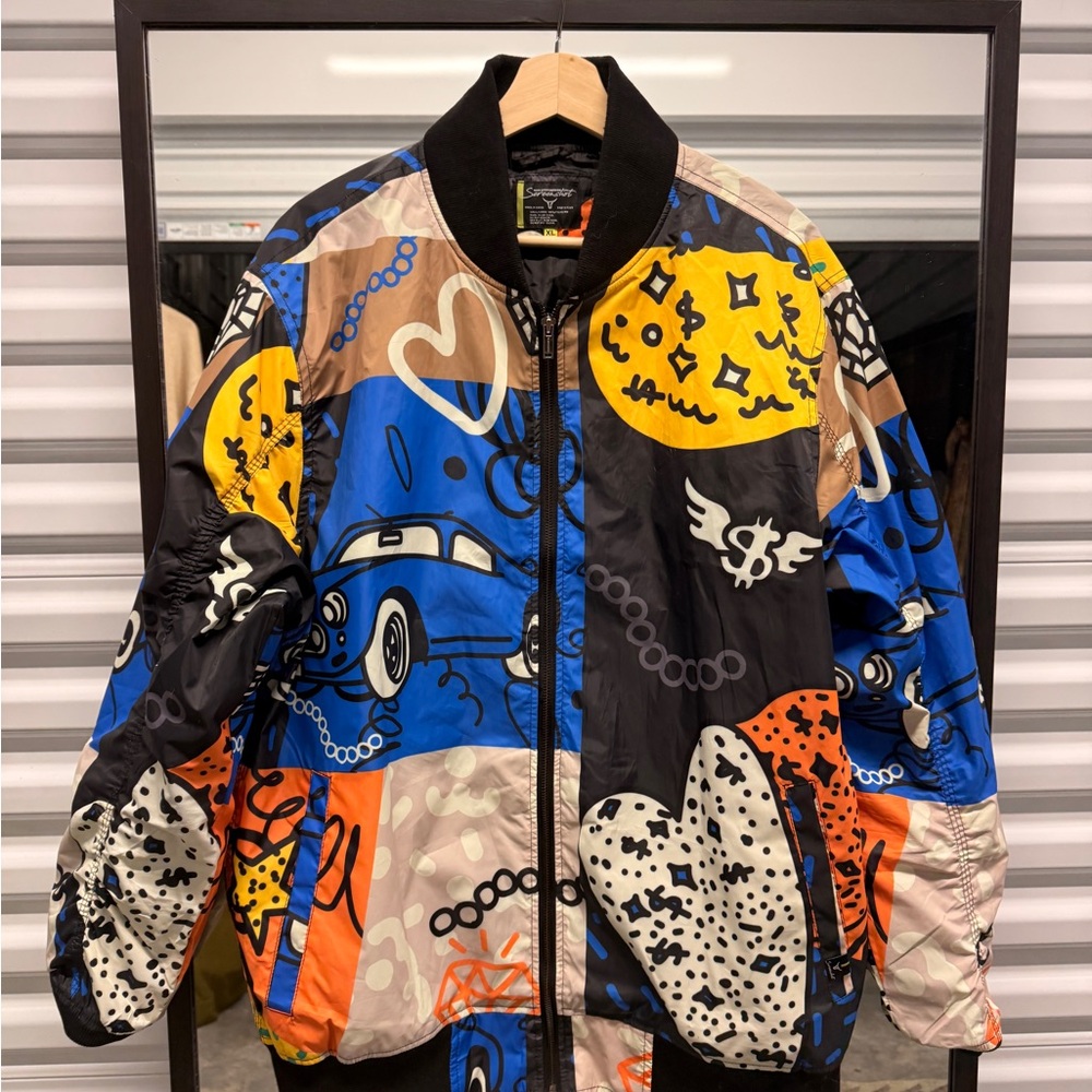 Colorful Graphic Men's Jacket - Picture 3 of 5